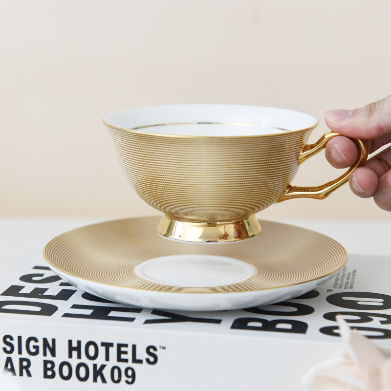 Coffee Tea Box - แก้วกาแฟยุโรปชุดกระดูกจีนเซรามิคชุดชาหินอ่อนหรูหราของขวัญ Porcelain Drinkware ถ้วยชาถ้วยคู่ของขวัญกล่อง