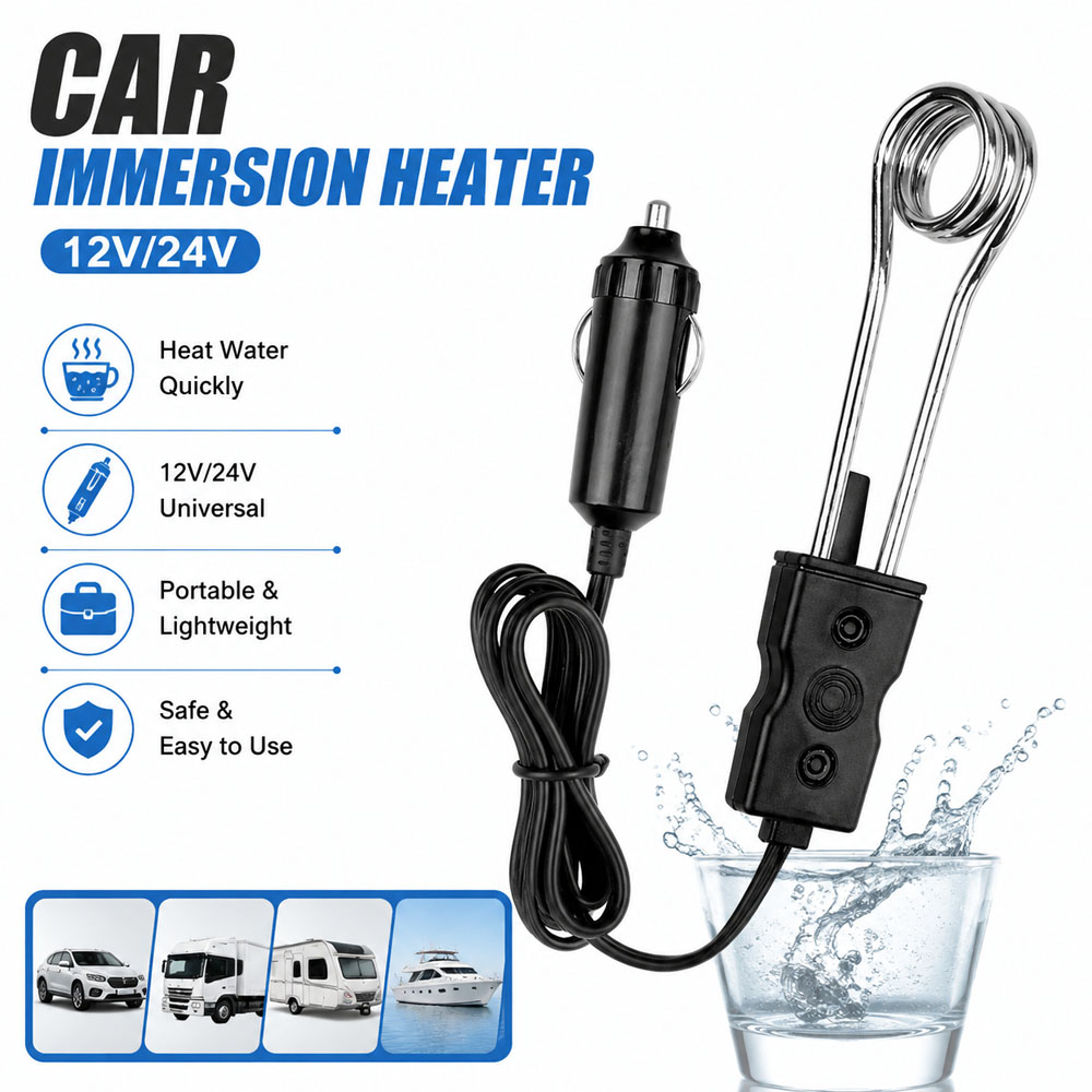 Coffee Tea Water Heater - เครื่องทำความร้อนแบบพกพาสำหรับรถยนต์ 12V 24V ดีไซน์ทันสมัย คุณภาพสูง ปลอดภัย