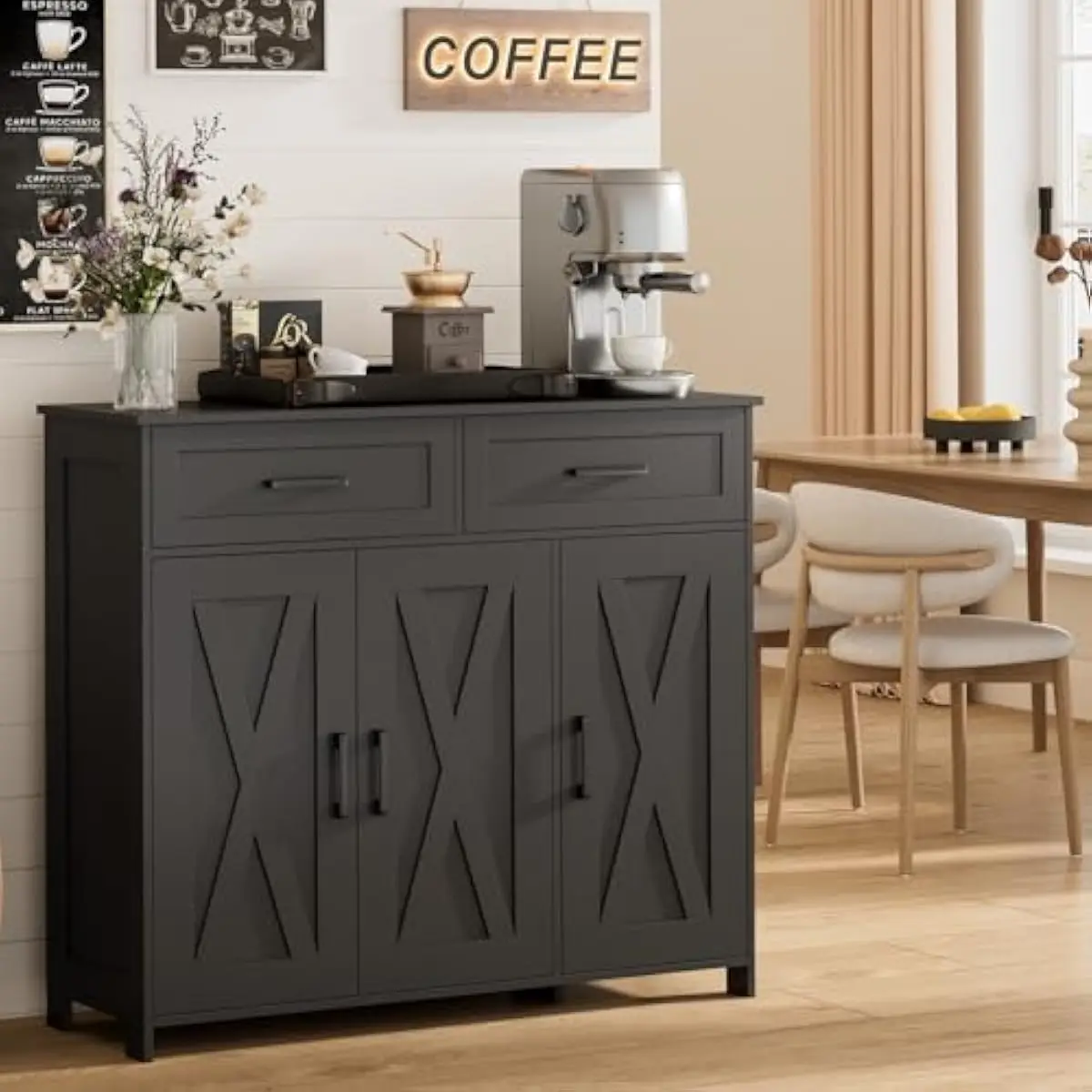 Coffee & Tea Ken'S House - ตู้เก็บของสำหรับบาร์กาแฟพร้อมลิ้นชัก, ตู้เก็บของสำหรับครัว