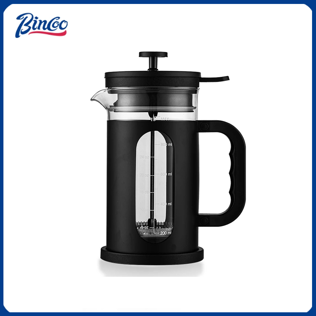 French Press Coffee & Tea - หม้อชงกาแฟแบบเฟรนช์เพรส Bincoo ขนาด 1000 มล. พร้อมตัวกรองเหล็ก