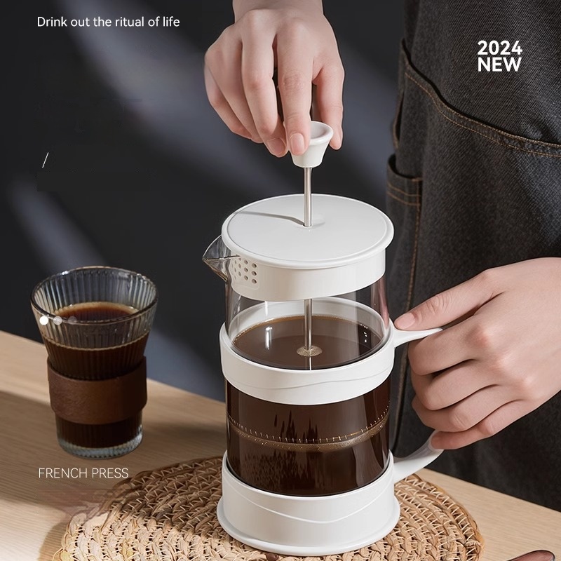 French Press Coffee & Tea - Gianxi เครื่องชงกาแฟมือกด, เครื่องชงกาแฟอเนกประสงค์เครื่องชงกาแฟที่บ้านที่กรองชาหม้อชงเย็น