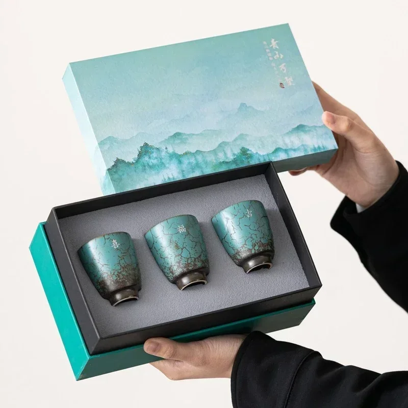 Coffee Tea Box - กล่องของขวัญถ้วยเอสเพรสโซ่ถ้วยชาเซรามิกญี่ปุ่นชามชาพอร์ซเลนแก้วกาแฟเครื่องปั้นดินเผาแก้วชาถ้วยกาแฟ1ชุด