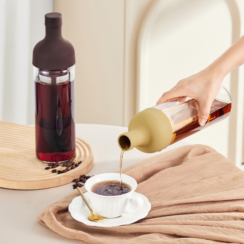 Coffee Tea Water Heater - กระติกน้ำกาแฟสกัดเย็นแบบพกพาขนาดใหญ่ พร้อมตัวกรอง ป้องกันการรั่วซึม ขวดน้ำเย็นแบบใส ปิดผนึกอย่างดี เหมาะสำหรับงานปาร์ตี้