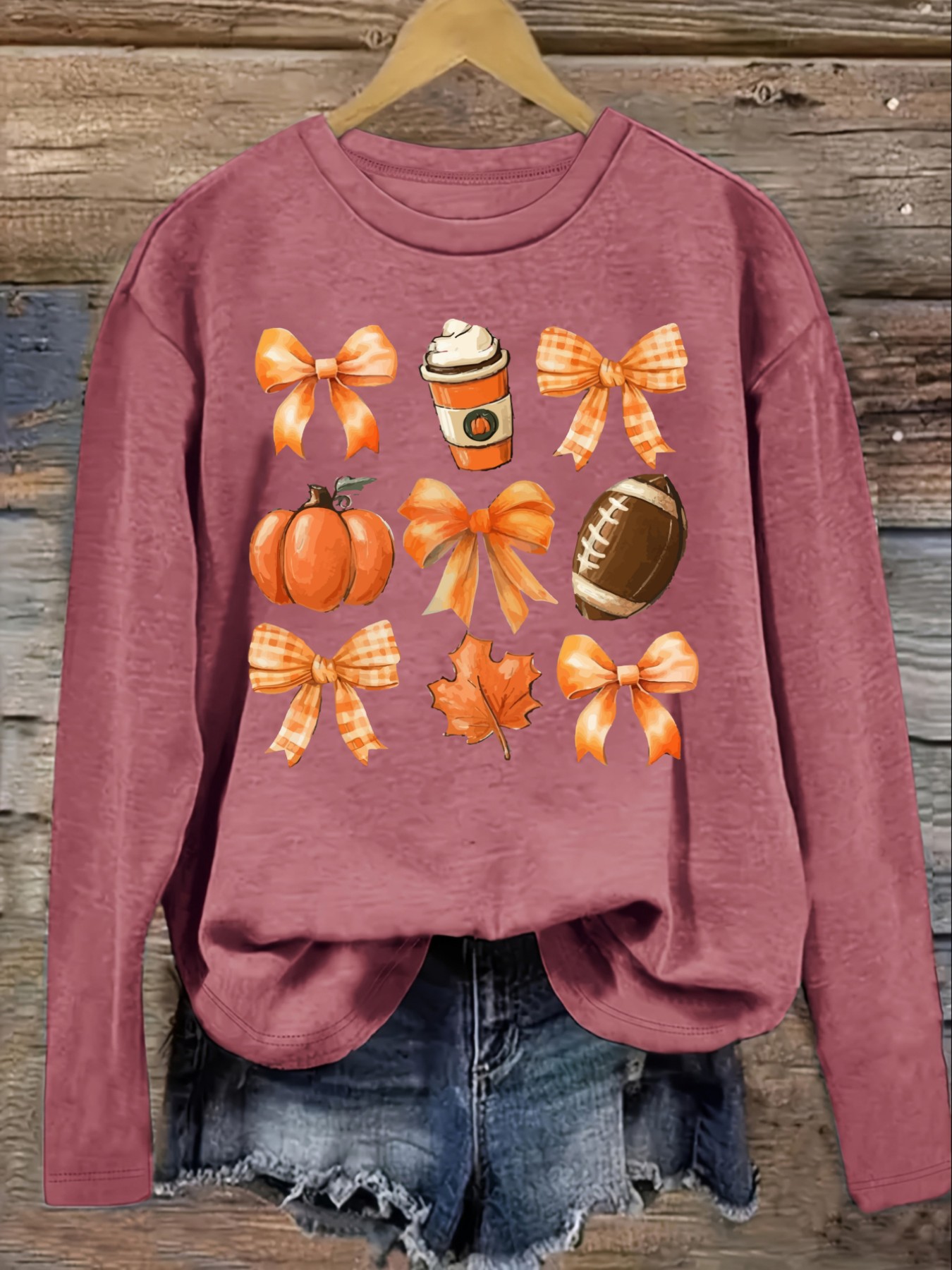 เสื้อยืดแขนยาวคอกลมลำลองสำหรับ - Coffee & Tea Ken'S House บทวิจารณ์และราคา