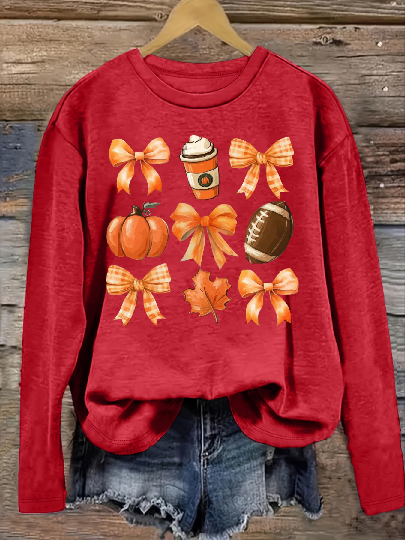 เสื้อยืดแขนยาวคอกลมลำลองสำหรับ - Coffee & Tea Ken'S House บทวิจารณ์และราคา