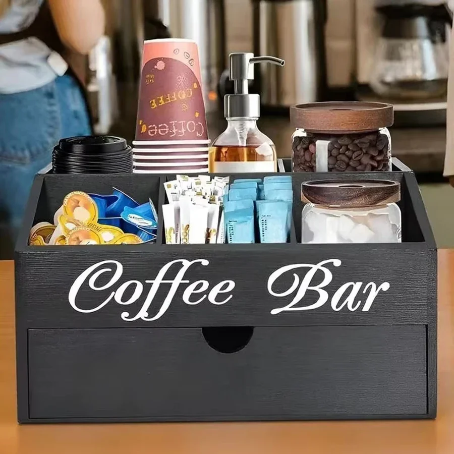 กล่องเก็บกาแฟ ชั้นวางของบนเคาน - Coffee Tea Box บทวิจารณ์และราคา