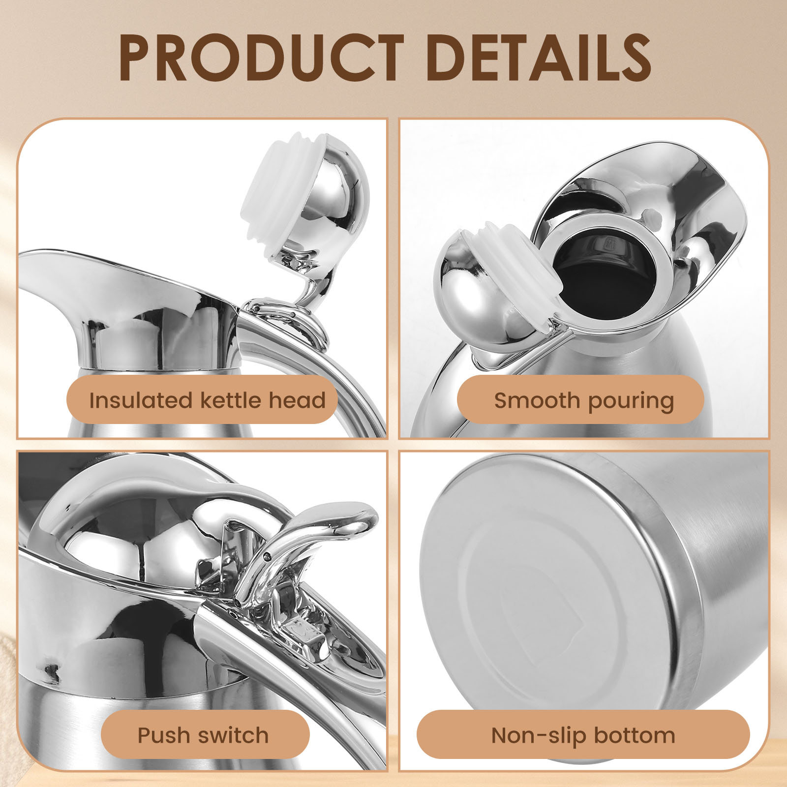 กระติกน้ำร้อนสแตนเลสขนาด 2000  - Coffee Tea Water Heater บทวิจารณ์และราคา