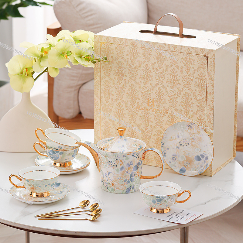 แก้วกาแฟ เซรามิก กาน้ำชา ลายดอ - Coffee Tea Gift Set บทวิจารณ์และราคา