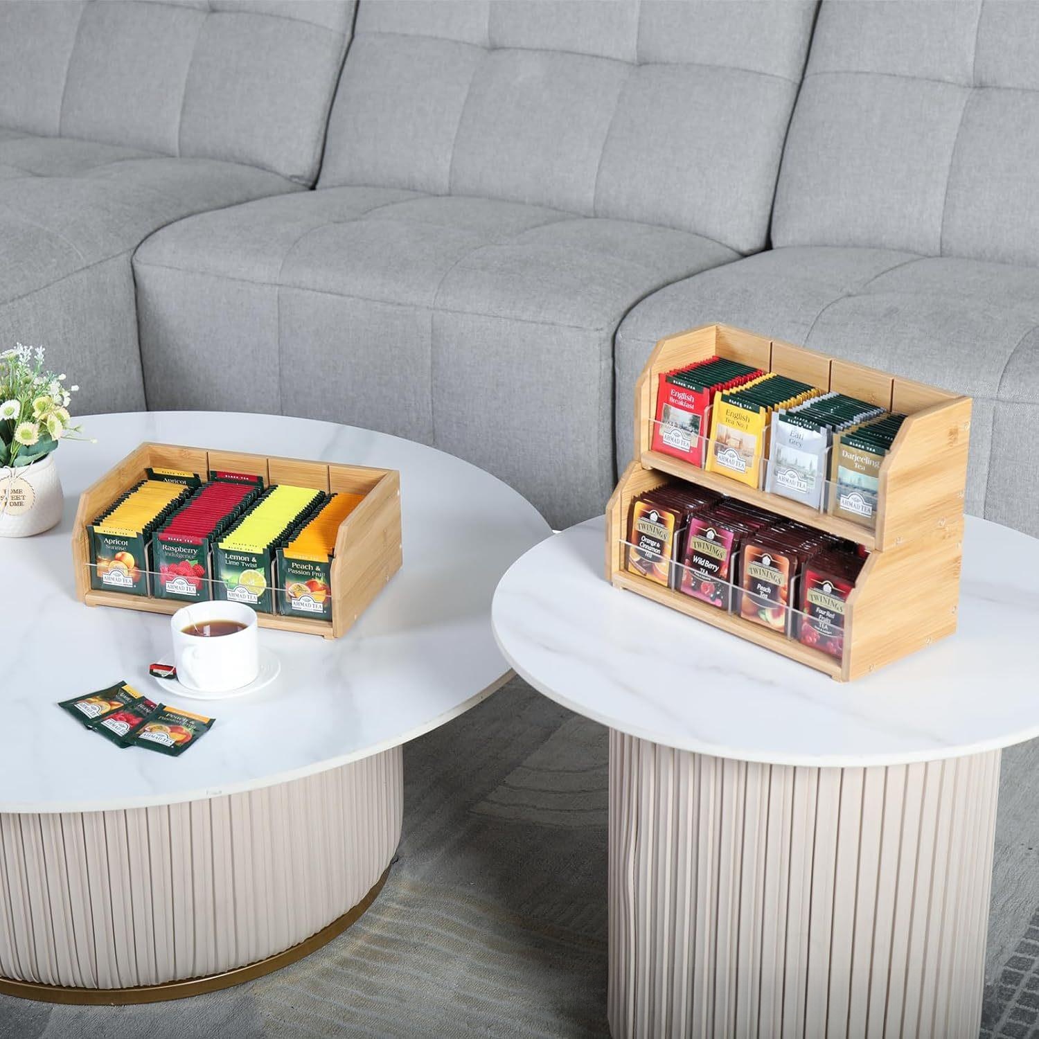 กล่องเก็บถุงชาไม้ไผ่ ชั้นวางถุ - Coffee Tea Box บทวิจารณ์และราคา