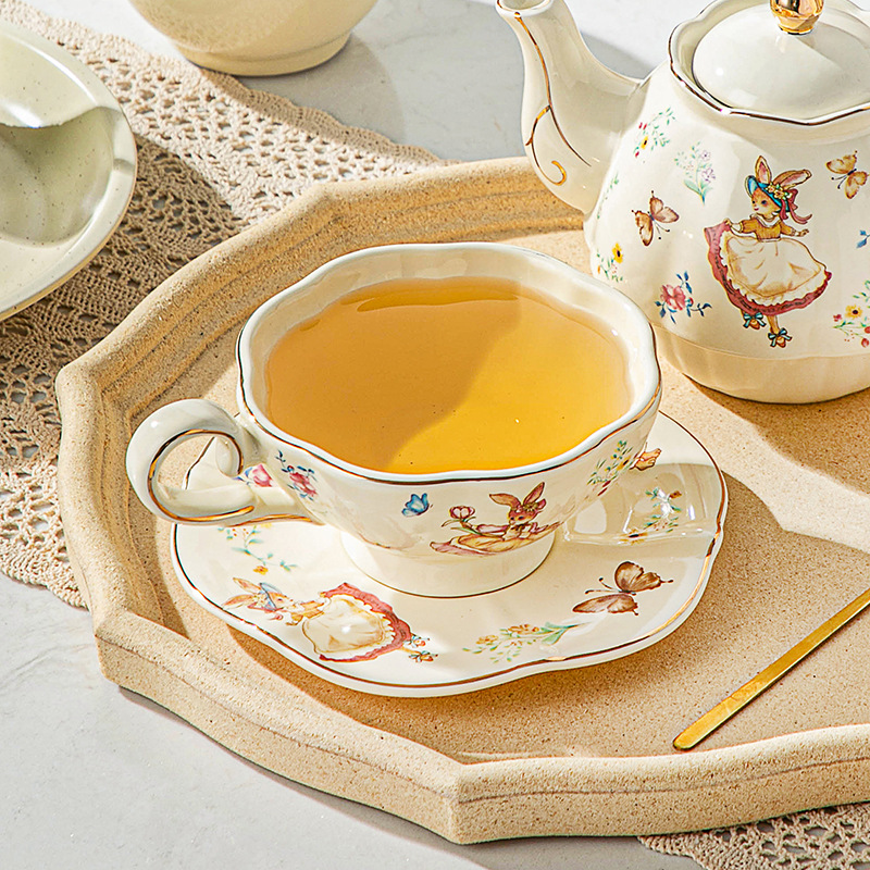 ภาษาอังกฤษRetroถ้วยกาแฟและแผ่น - Coffee Tea Gift Set บทวิจารณ์และราคา