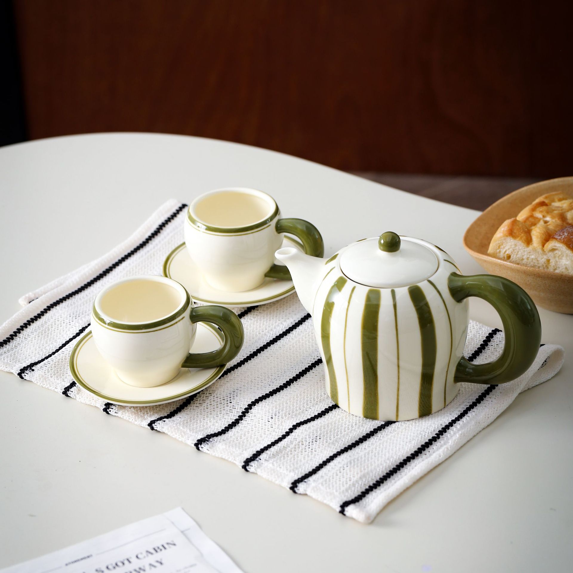 ชุดถ้วยกาแฟเซรามิกวินเทจพร้อมจ - Coffee Tea Gift Set บทวิจารณ์และราคา