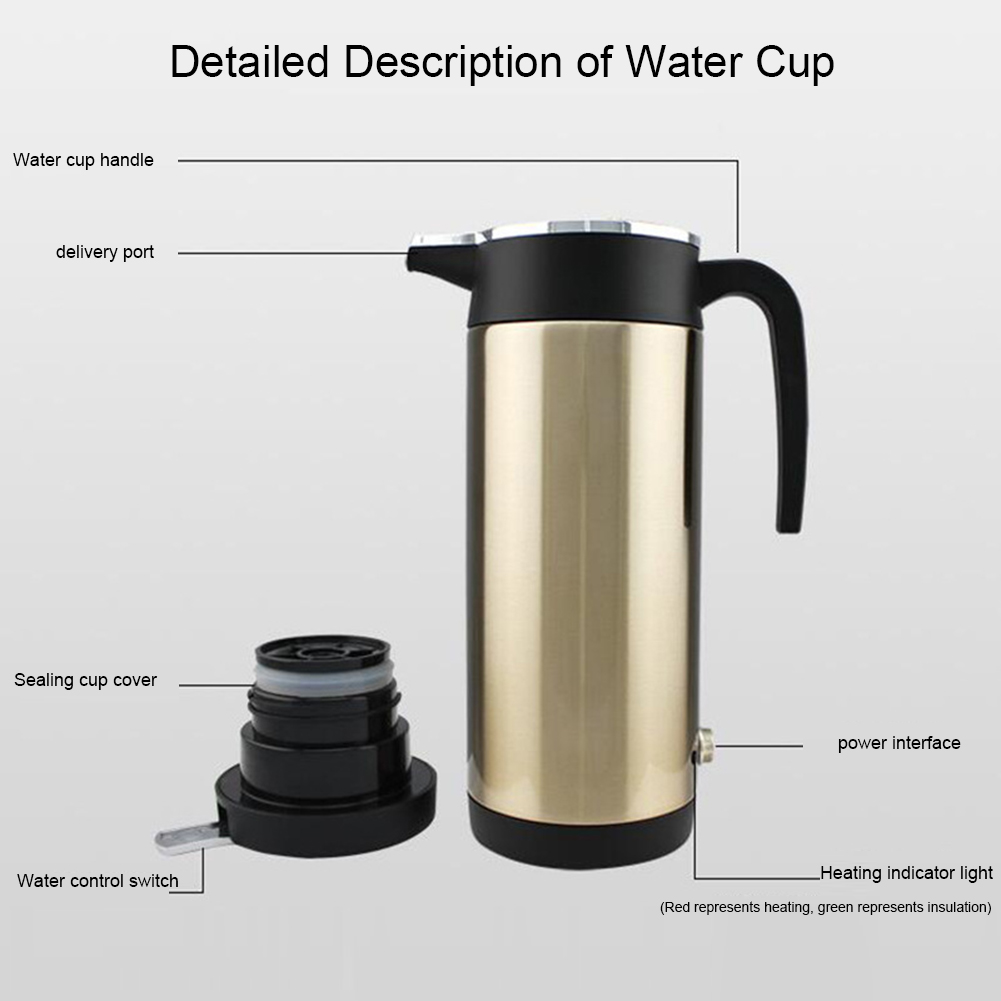 กาต้มน้ำไฟฟ้า 1200 มล. 12V/24V - Coffee Tea Water Heater บทวิจารณ์และราคา