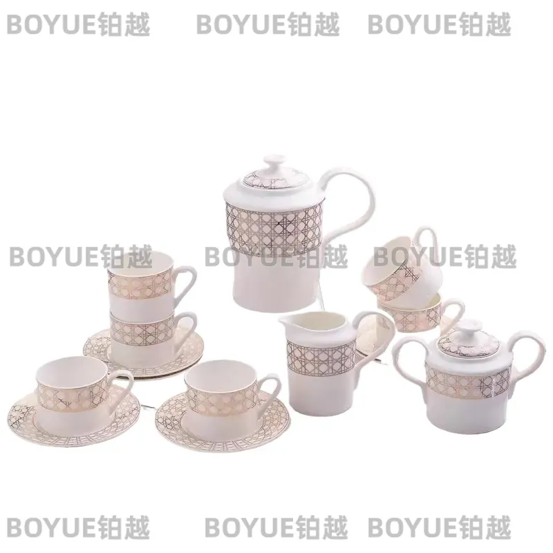 ชุดถ้วยกาแฟหรูหราทำจากเซรามิกเ - Coffee Tea Gift Set บทวิจารณ์และราคา